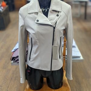 Soia & Kyo Megane Leather Jacket - Stone/Black - XS